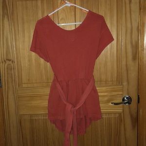 Free People Orange Romper
